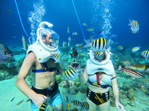 Curacao Sea Trek Helmet Dive Underwater Walk Excursion