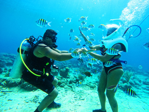 Curacao Sea Trek Helmet Dive Underwater Walk Excursion