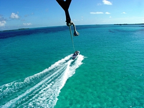 Coxen Hole parasailing at West End Excursion Booking