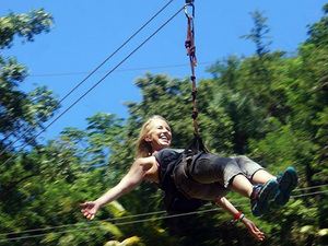 Roatan Zip Line, Monkey Park, and Beach Break Excursion