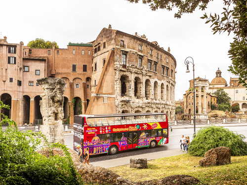 Rome City Sightseeing Hop On Hop Off Bus by Train from Civitavecchia