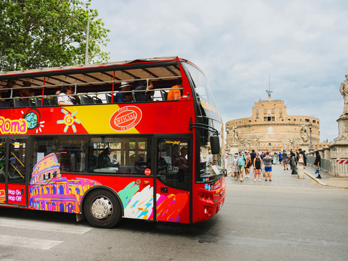 Rome City Sightseeing Hop On Hop Off Bus by Train from Civitavecchia