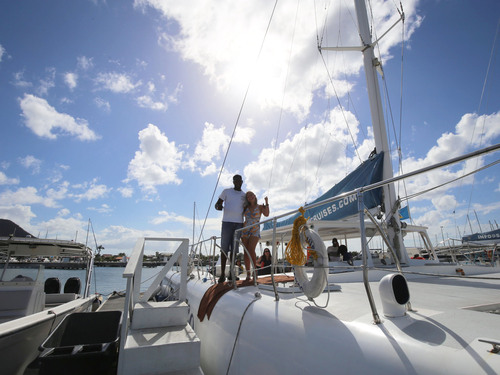 St. Lucia Catamaran Cruise and Zip Line Adventure Excursion