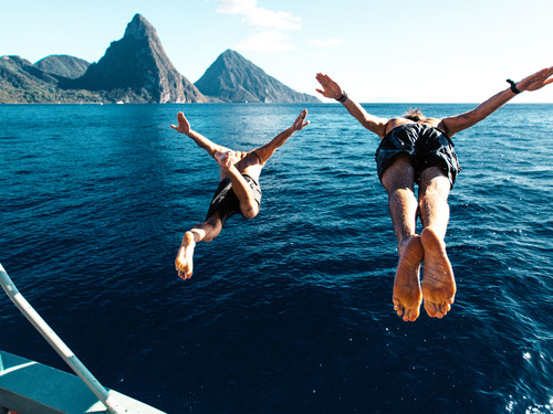 St. Lucia Catamaran Cruise and Zip Line Adventure Excursion